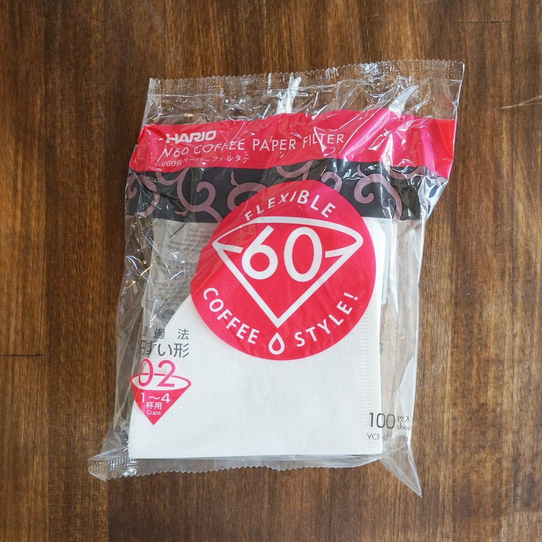 ペーパーフィルター 02W 1~4杯用 100枚入り ホワイト V60用  | HARIO（ハリオ）