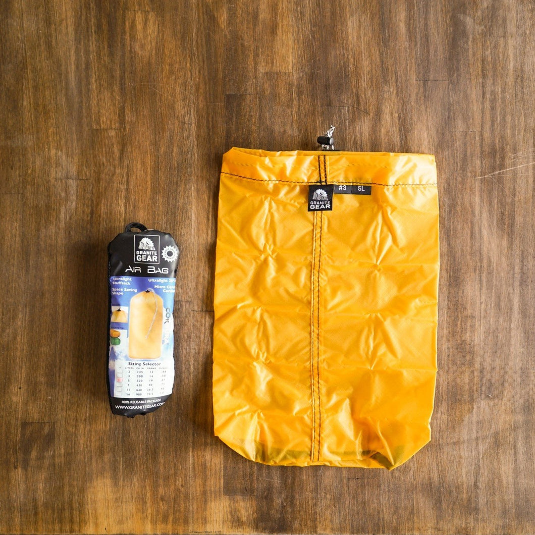 エアバッグ AIR BAG #3 容量5リットル カラー: イエロー（yellow） | GRANITE GEAR（グラナイトギア）
